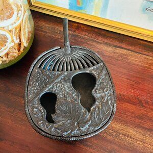 Rare Antique Japanese Cast Iron Incense Burner 1900s Table Decor World Travels U